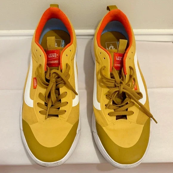 Vans Ultrarange Men’s Mustard and Tangerine Sneakers - Picture 1 of 8